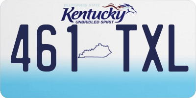 KY license plate 461TXL