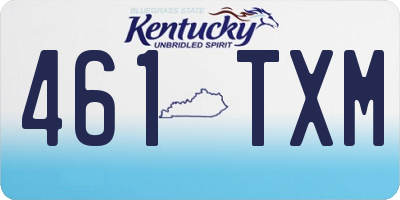 KY license plate 461TXM