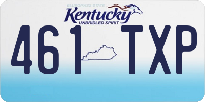 KY license plate 461TXP