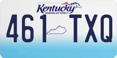 KY license plate 461TXQ