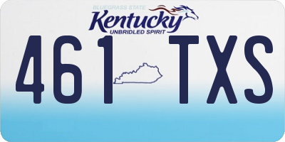 KY license plate 461TXS
