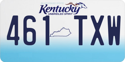 KY license plate 461TXW