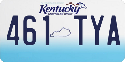 KY license plate 461TYA