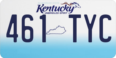 KY license plate 461TYC