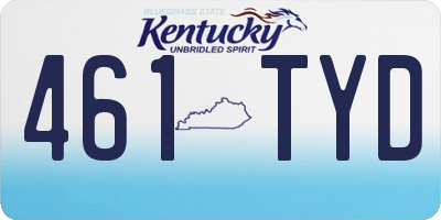 KY license plate 461TYD