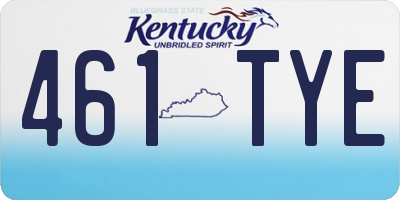 KY license plate 461TYE