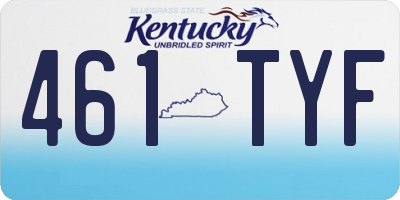 KY license plate 461TYF