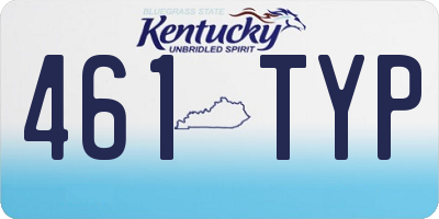 KY license plate 461TYP