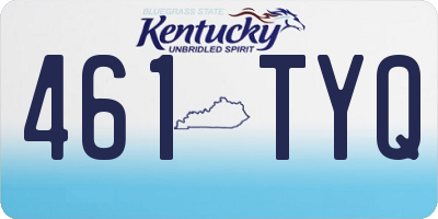KY license plate 461TYQ