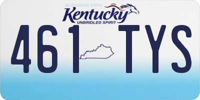 KY license plate 461TYS