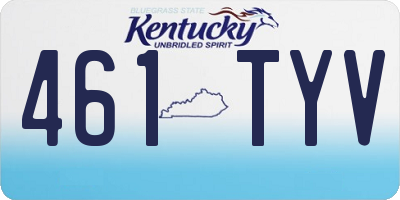 KY license plate 461TYV