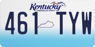 KY license plate 461TYW