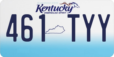 KY license plate 461TYY