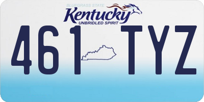 KY license plate 461TYZ