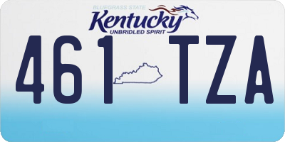 KY license plate 461TZA