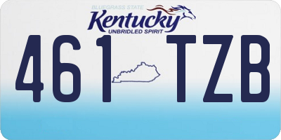 KY license plate 461TZB