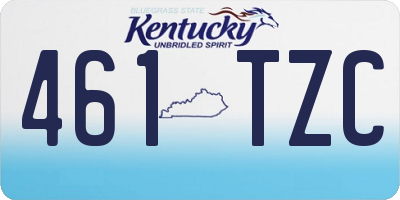 KY license plate 461TZC