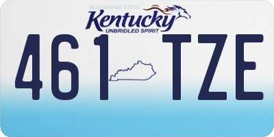 KY license plate 461TZE