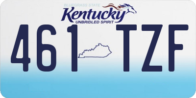 KY license plate 461TZF