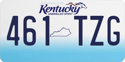 KY license plate 461TZG