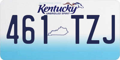 KY license plate 461TZJ