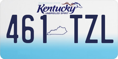 KY license plate 461TZL