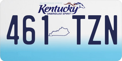 KY license plate 461TZN