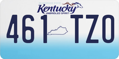 KY license plate 461TZO