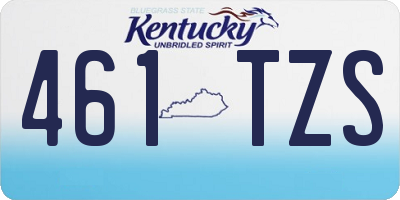 KY license plate 461TZS