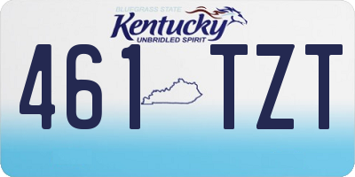 KY license plate 461TZT