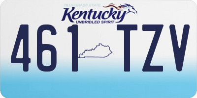 KY license plate 461TZV