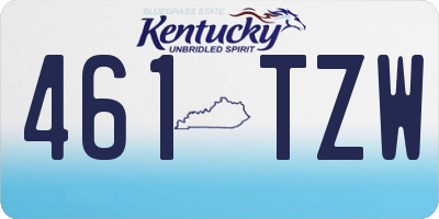 KY license plate 461TZW