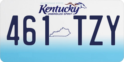 KY license plate 461TZY