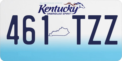 KY license plate 461TZZ