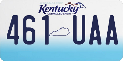 KY license plate 461UAA