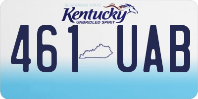 KY license plate 461UAB