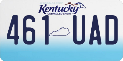 KY license plate 461UAD
