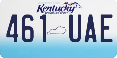 KY license plate 461UAE