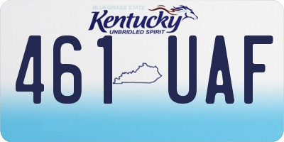 KY license plate 461UAF