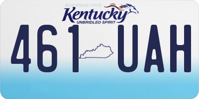 KY license plate 461UAH