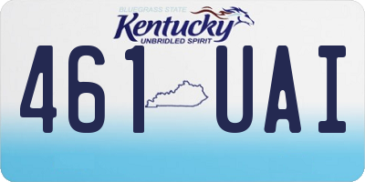 KY license plate 461UAI