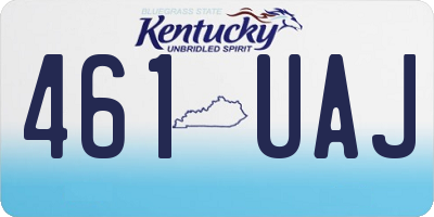 KY license plate 461UAJ