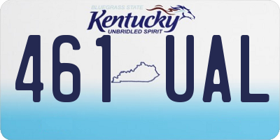 KY license plate 461UAL