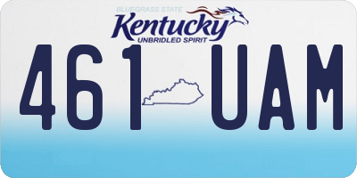 KY license plate 461UAM