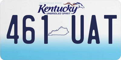 KY license plate 461UAT