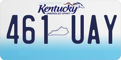 KY license plate 461UAY