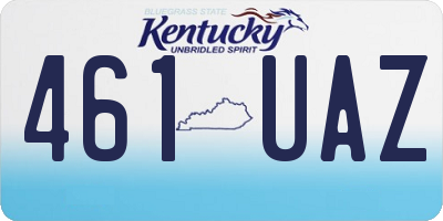 KY license plate 461UAZ