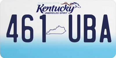 KY license plate 461UBA