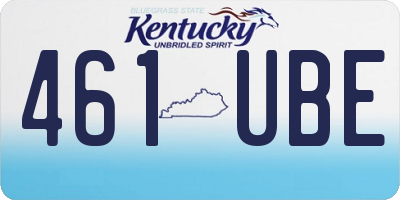 KY license plate 461UBE