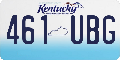 KY license plate 461UBG